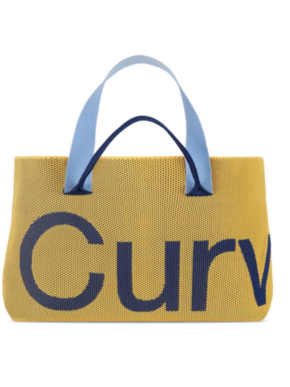 Curves Preforated Knit Tote - Maize